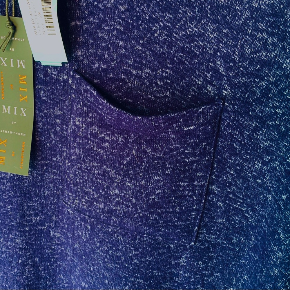 Mix by 41 Hawthorne shirt dress blue jersey knit - Picture 5 of 8